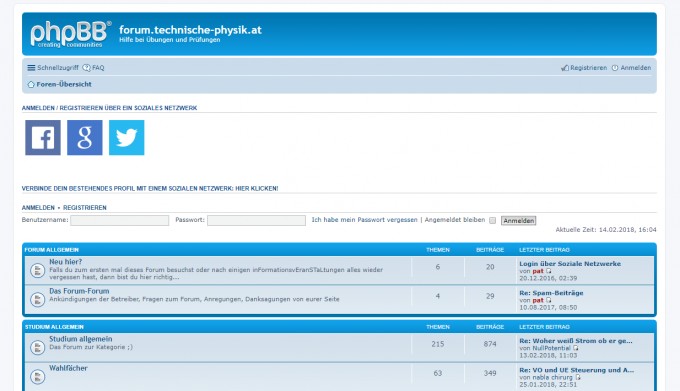 screenshot forum.technische-physik.at